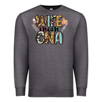 Charcoal Heather wife mom cna Premium Sweatshirt - CowGirlArtShop