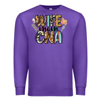 Purple wife mom cna Premium Sweatshirt - CowGirlArtShop