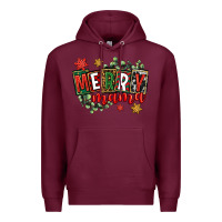 Burgundy merry mama Premium Hoodie - CowGirlArtShop