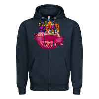 Navy Personalized Girl Halloween Candy Zipper Hoodie - texasbilliewilder