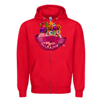 Red Personalized Girl Halloween Candy Zipper Hoodie - texasbilliewilder