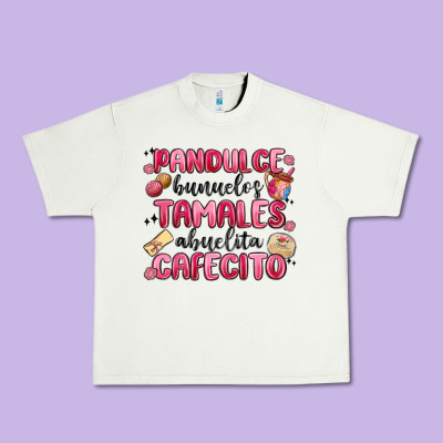 Pandulce Bunuelos Tamales Abuelita Cafecito Urban Heavy Tee Designed By Maliassmallbusiness