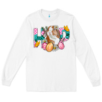 White Hop Bunny Easter Long Sleeve Tee - BundleAndBundleShop