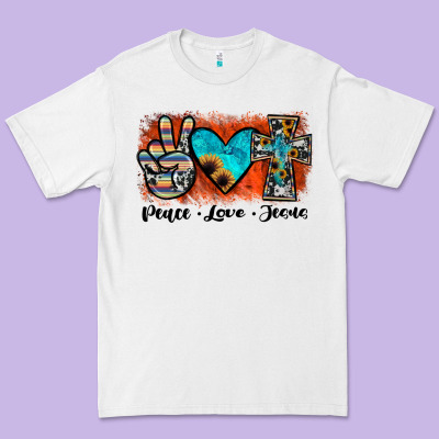 Peace Love Jesus Premium Tee Designed By Jahusdesignshop