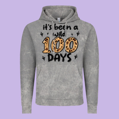 Its Been A Wild 100 Days Vintage Hoodie Designed By Maliassmallbusiness