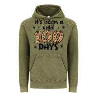 Vintage Olive its been a wild 100 days Vintage Hoodie - MaliasSmallBusiness