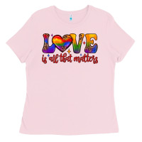 Bubblegum Pink love is all that matters Ladies Tee - JahusDesignShop