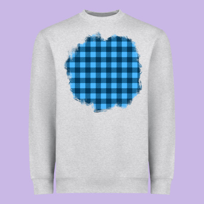 Winter Tartan Patch Heavyweight Sweatshirt Designed By Bundleandbundleshop