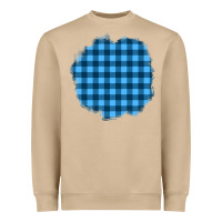 Mushroom Winter Tartan Patch Heavyweight Sweatshirt - BundleAndBundleShop