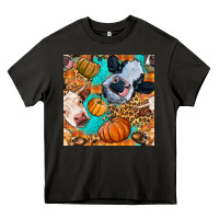 Asphalt autumn cows seamless pattern Heavy Core Tee - BundleAndBundleShop
