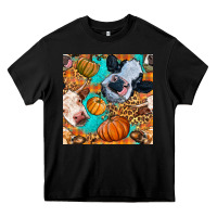 Black autumn cows seamless pattern Heavy Core Tee - BundleAndBundleShop