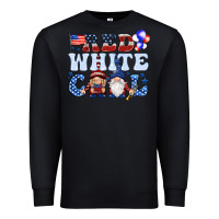 Black Red white cool with gnomies 4th of july Premium Sweatshirt - HowdyJamesFarm