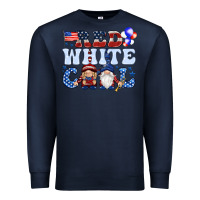 Navy Red white cool with gnomies 4th of july Premium Sweatshirt - HowdyJamesFarm