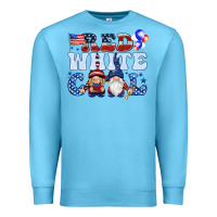 Ocean Blue Red white cool with gnomies 4th of july Premium Sweatshirt - HowdyJamesFarm