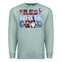 Seafoam Red white cool with gnomies 4th of july Premium Sweatshirt - HowdyJamesFarm