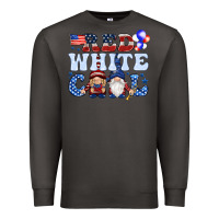 Smoke Red white cool with gnomies 4th of july Premium Sweatshirt - HowdyJamesFarm