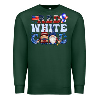 Sports Green Red white cool with gnomies 4th of july Premium Sweatshirt - HowdyJamesFarm