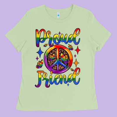 Proud Friend Ladies Tee Designed By Jahusdesignshop