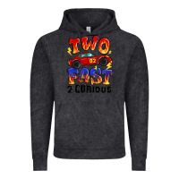 Vintage Black two fast two curious boys birthday racing car Vintage Hoodie - MaliasSmallBusiness