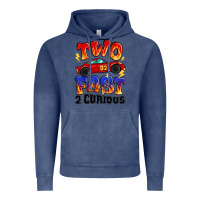 Vintage Denim two fast two curious boys birthday racing car Vintage Hoodie - MaliasSmallBusiness