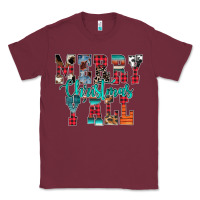 Burgundy merry christmas y'all Classic Tee - CowhideDigitalArt