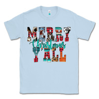 Dusty Blue merry christmas y'all Classic Tee - CowhideDigitalArt