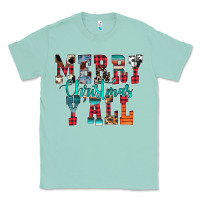 Seafoam merry christmas y'all Classic Tee - CowhideDigitalArt