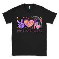 Black peace love make up Classic Tee - MaliasSmallBusiness