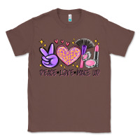 Chestnut peace love make up Classic Tee - MaliasSmallBusiness