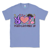 Colony Blue peace love make up Classic Tee - MaliasSmallBusiness