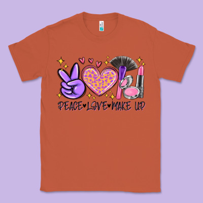Peace Love Make Up Classic Tee Designed By Maliassmallbusiness