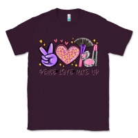 Plum peace love make up Classic Tee - MaliasSmallBusiness