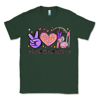 Sports Green peace love make up Classic Tee - MaliasSmallBusiness