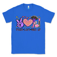 True Royal peace love make up Classic Tee - MaliasSmallBusiness