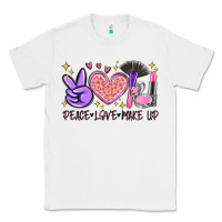 White peace love make up Classic Tee - MaliasSmallBusiness
