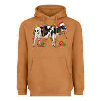 Meerkat christmas holstein cow Heavyweight Hoodie - CowGirlArtShop