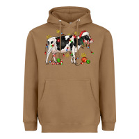 Toasted Coconut christmas holstein cow Heavyweight Hoodie - CowGirlArtShop