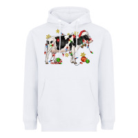 White christmas holstein cow Heavyweight Hoodie - CowGirlArtShop