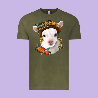 Cute Baby Lamb Thanksgiving Nancy Vintage Tee Designed By Nancycooperartshop