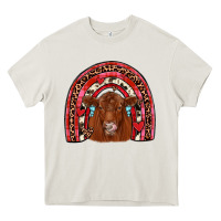 Cream valentines red angus rainbow Heavy Core Tee - JahusDesignShop