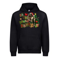 Black Fa La La Trex Christmas Urban Hoodie - FaDigitalArtStudio
