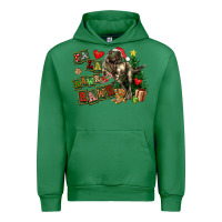 Emerald Fa La La Trex Christmas Urban Hoodie - FaDigitalArtStudio