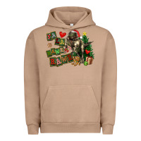 Pigment Burro Fa La La Trex Christmas Urban Hoodie - FaDigitalArtStudio