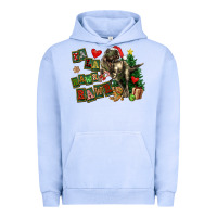 Pigment Grape Ice Fa La La Trex Christmas Urban Hoodie - FaDigitalArtStudio