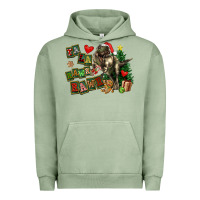 Pigment Oil Green Fa La La Trex Christmas Urban Hoodie - FaDigitalArtStudio