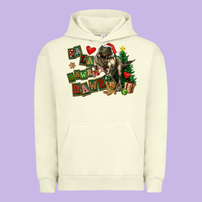 Fa La La Trex Christmas Urban Hoodie Designed By Fadigitalartstudio