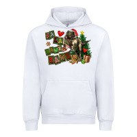 White Fa La La Trex Christmas Urban Hoodie - FaDigitalArtStudio