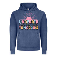 Vintage Denim unafraid i know who holds tomorrow Vintage Hoodie - MaliasSmallBusiness