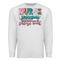 Oatmeal Heather Nurse in progres Premium Sweatshirt - CowGirlArtShop