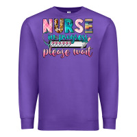 Purple Nurse in progres Premium Sweatshirt - CowGirlArtShop